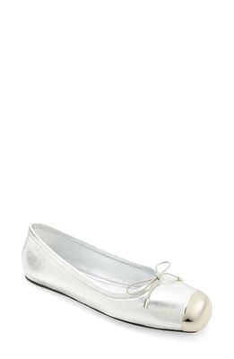 Alexander McQueen Punk Ballet Flat in Silver at Nordstrom, Size 10.5Us