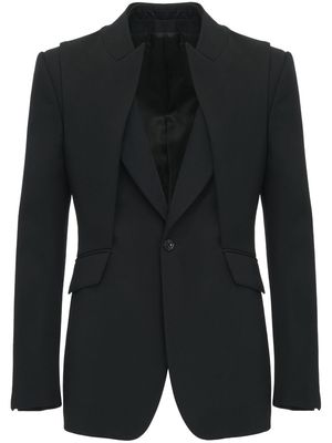 Alexander McQueen reconstructed layered blazer - Black