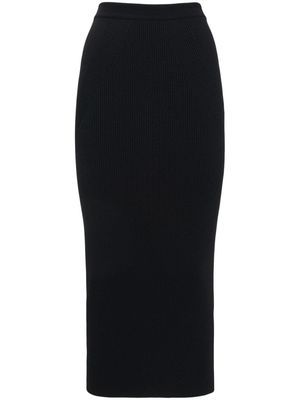 Alexander McQueen ribbed-knit pencil skirt - Black