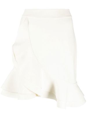 Alexander McQueen ruffled A-line skirt - White