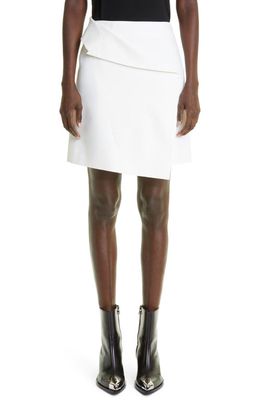 Alexander McQueen Sartorial Ruffle Wool Skirt in 9004 Ivory