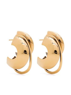 Alexander McQueen Sculptural Accumulation half-hoop earrings - Gold