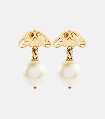 Alexander McQueen Seal faux pearl earrings