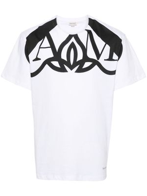 Alexander McQueen Seal Harness cotton T-shirt - White