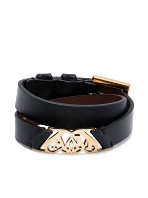 Alexander McQueen Seal leather bracelet - Black