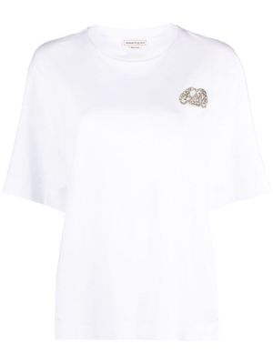 Alexander McQueen Seal-logo cotton T-shirt - White