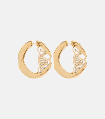 Alexander McQueen Seal logo hoop earrings