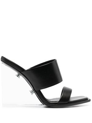Alexander McQueen Shard 115mm wedge sandals - Black