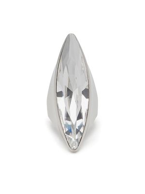 Alexander McQueen Shard crystal-embellished ring - Silver