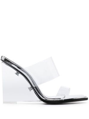 Alexander McQueen Shard wedge-heel sandals - Silver
