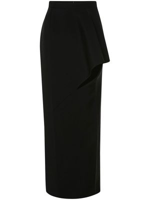 Alexander McQueen side-slit high-waisted maxi skirt - Black