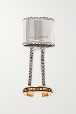 Alexander McQueen - Silver And Gold-tone Ring - M