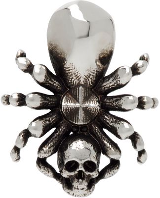 Alexander McQueen Silver Spider Skull Earring
