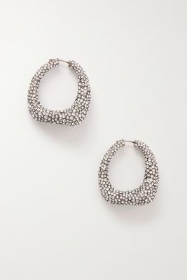 Alexander McQueen - Silver-tone Crystal Earrings - one size