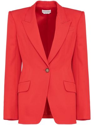 Alexander McQueen single-breasted blazer - Red