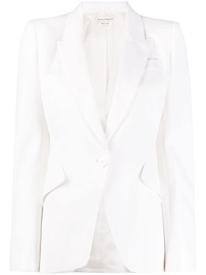 Alexander McQueen single-breasted blazer - White