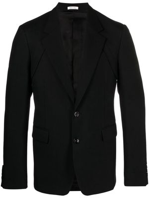 Alexander McQueen single-breasted twill blazer - Black