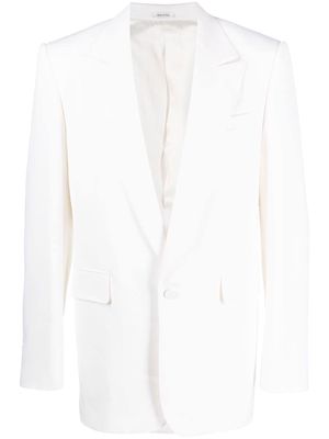Alexander McQueen single-breasted wool blazer - White