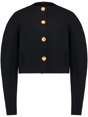 Alexander McQueen single-breasted wool jacket - Black