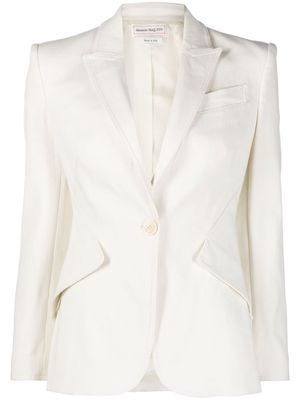 Alexander McQueen single-button blazer - White