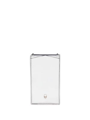Alexander McQueen skull-appliqué phone case - Silver