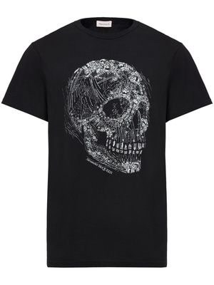Alexander McQueen Skull-embellished cotton T-shirt - Black