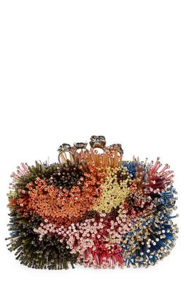 Alexander McQueen Skull Four-Ring Rainbow Spike Box Clutch in 8495 Multicolor