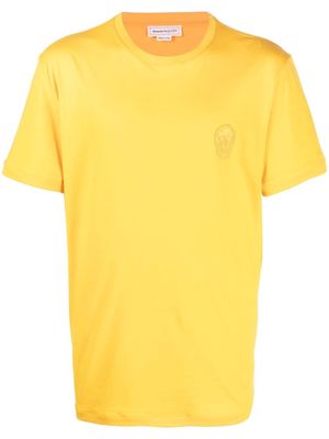 Alexander McQueen Skull patch round-neck T-shirt - Yellow
