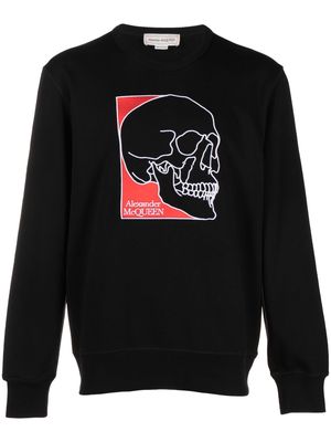 Alexander McQueen skull-print cotton sweatshirt - Black