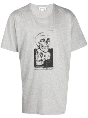 Alexander McQueen skull-print cotton T-shirt - Grey