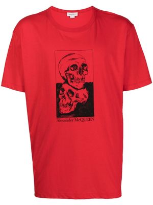 Alexander McQueen skull-print cotton t-Shirt - Red