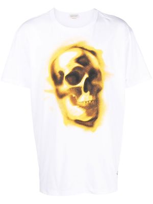 Alexander McQueen skull-print round-neck T-shirt - White