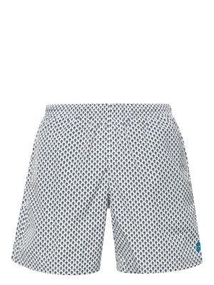 Alexander McQueen skull-print swim shorts - Neutrals