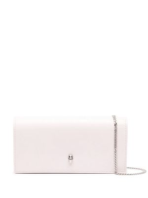 Alexander McQueen skull-stud leather crossbody bag - Pink