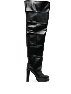 Alexander McQueen Slash over-the-knee boots - Black