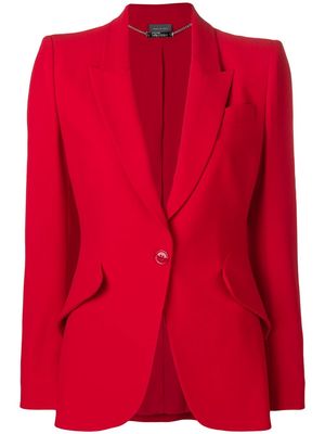 Alexander McQueen slim fit blazer - Red