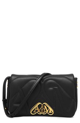 Alexander McQueen Small The Seal Quilted Shoulder Bag in Black
