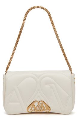 Alexander McQueen Small The Seal Quilted Shoulder Bag in Soft Ivory
