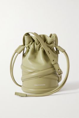 Alexander McQueen - Soft Curve Mini Leather Bucket Bag - Green