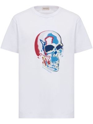 Alexander McQueen Solarised Skull print T-shirt - White