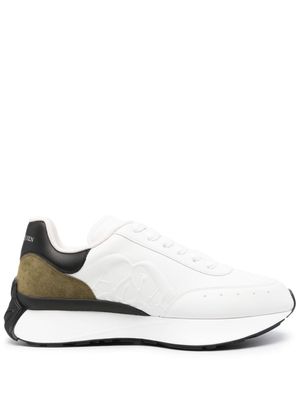 Alexander McQueen Sprint Runner suede and leather sneakers - White