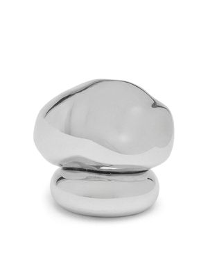 Alexander McQueen Stacked molten-look ring - Silver