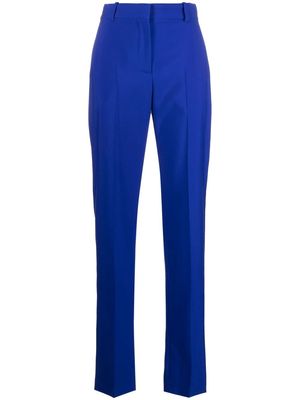 Alexander McQueen straight-leg wool trousers - Blue