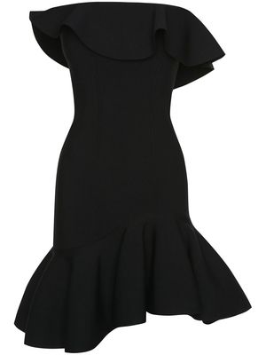 Alexander McQueen strapless ruffled minidress - Black