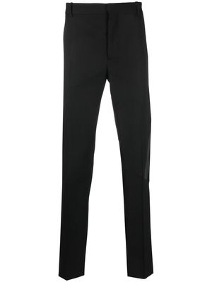 Alexander McQueen stripe-detail tailored-cut trousers - Black