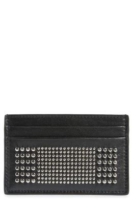 Alexander McQueen Studded Leather Card Holder in Black