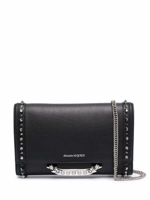 Alexander McQueen studded leather clutch bag - Black