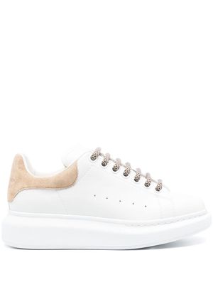 Alexander McQueen suede-panel leather sneakers - White