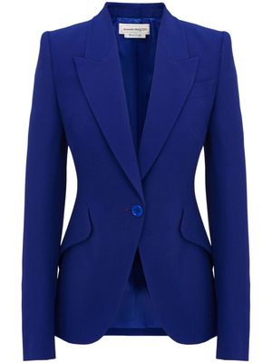 Alexander McQueen tailored single-breasted blazer - ELECTRIC NAVY