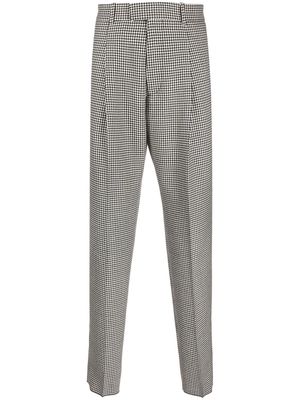 Alexander McQueen tapered houndstooth wool trousers - White